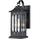 Mallorey 1 Light 13.5 inch Powder Coated Black Outdoor Wall Sconce